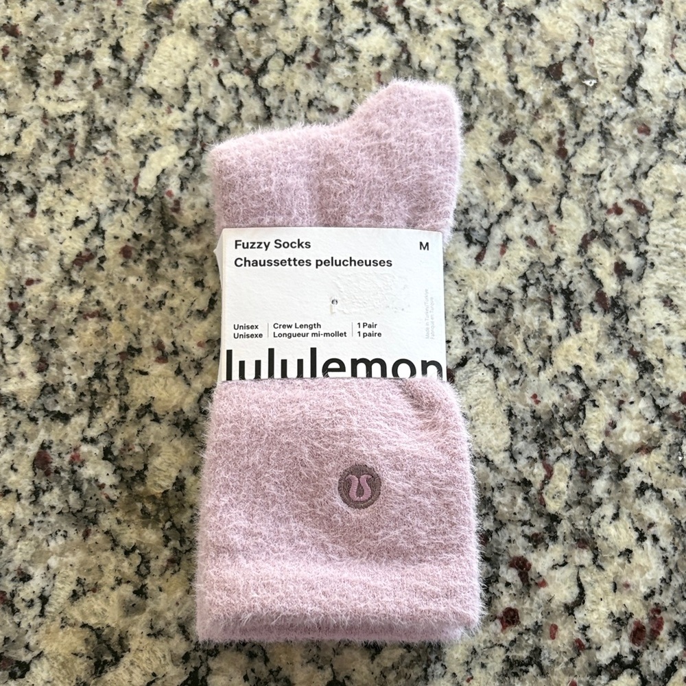 Lululemon Fuzzy Crew Socks Purple